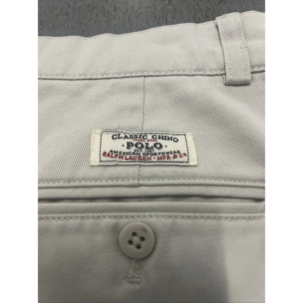 Polo Ralph Lauren Men's Classic Fit‎ Cotton Twill Beige Chino Pants Size 34x32